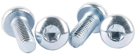 Vite a testa cilindrica Torx M3-M8 Bulloni a testa tonda zincati blu e bianchi di grado 8.8, 20 pezzi, M3x8