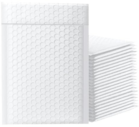 Versandtaschen 100 Stück Briefumschläge, Kleinunternehmensbedarf, Luftpolsterversand, Polyversand, Versandpaket, Verpackung, Verpackungsbeutel, gepolsterte Umschläge LuftpolsterumschläGe(100pcs White,