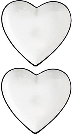 OKUMEYR Herzförmige Keramikschalen Satz 2 Stück Für Obstschale Snack Schalen Dessertschalen Mit Langlebigem Keramikmaterial