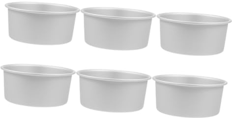 UKCOCO 6pezzi Teglie per Torte Rotonde in Alluminio Stampo per Dolci da Forno Utensile per Torte e Budini Piccoli Stampi per Dolci Fai da Te