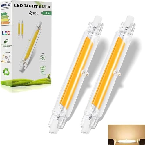 LVLIZHHO R7s LED 118mm Dimmbar, Ersatz für 200W Halogenstab, Warmweiß 3000K 2000LM, Kein Flackern, 360°Abstrahlwinkel, AC 220-240V, für Flur/Deckenlampe/Stehlampe, 2PCS