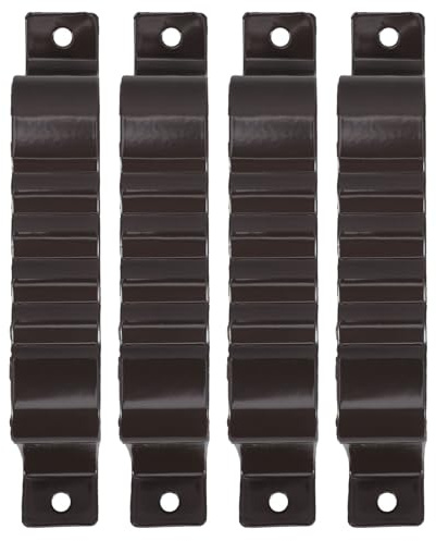 FUTUREORYY Lot de 4 Colliers de Serrage en Alliage D'aluminium 80x100 Mm pour Pièces de de Gouttière, Supports Muraux Robustes et Résistants aux Intempéries, Fixation Stable