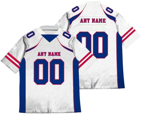 Custom T Shirt Personalised American Football Jersey for Training and Matches - Jersey with Your Own Design Personalised Name and Number Costume Quick-Drying Football Tops