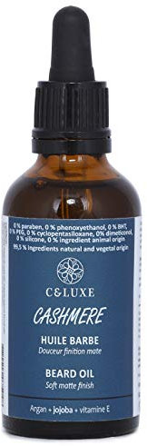 Aceite alisante de barba para hombre, Celuxe, con aceites naturales, árbol de argán, jojoba vitamina E, suavidad, nutrición, crecimiento, cuidado natural de la barba, 50 ml.