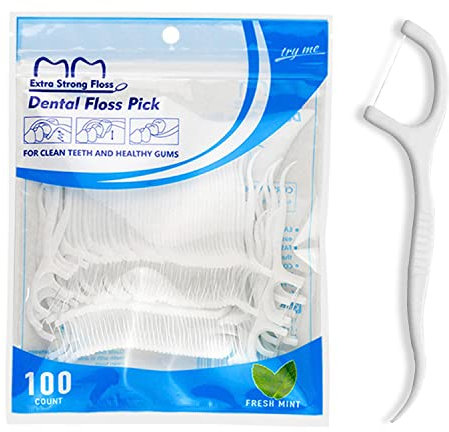 100 pezzi filo interdentale Superfloss - Archi dentali per la pulizia dei denti - stuzzicadenti interdentali in plastica - seta dentale - filo dentale per bambini ortodonzia.