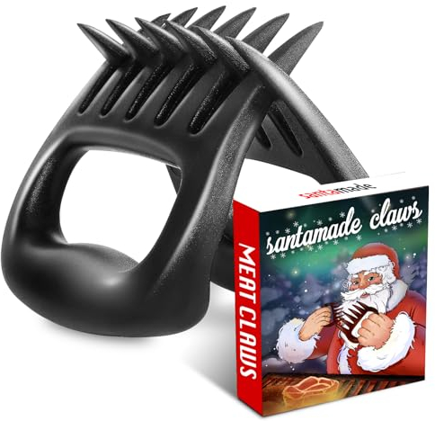 SANTAMADE Meat Claws for Shredding, Solid Heavy Duty Meat Shredder Tool Bear Claws - Funny Stocking Stuffers for Men Dad- Smoker Grill Accessories for BBQ for Men - One Pair