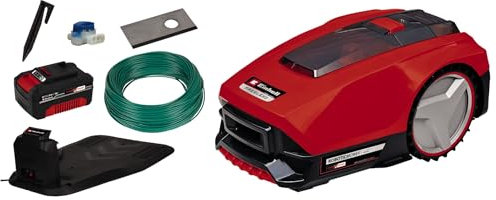 Einhell Mähroboter FREELEXO 550 Kit Power X-Change (18V, bis 35% Steigung, Stoß-/Kipp-/Hebe-/Regensensor, inkl. Installations-Kit für 550 m², inkl. 1x 3,0 Ah Akku)