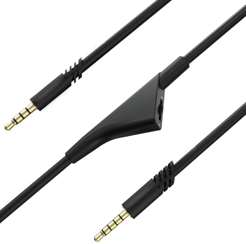 Puiixur Replacement A40 Cord Compatible with Astro A40TR A40 A10 Gaming Headsets, Audio Cable with Volume Control Fit for Xbox one, PS5, PS4 Controller 6.5FT/2m