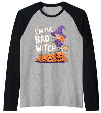 Halloween-Hexe Ich bin die böse Hexe Halloween Raglan
