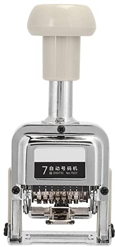Máquina de Numeración Automática, 7 Numder Sellado de Transposición Automática Máquina de Numeración de Transposición para Suministros Escolares de Equipos de Oficina, Sellos