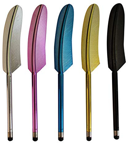Dealbude24 5 x Colourful Universal Mobile Phone Tablet Pen Stylus Touch Display Input Pen Pen Nib
