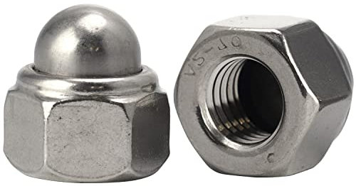 OPIOL QUALITY® Hutmuttern selbstsichernd DIN 986 M4 aus Edelstahl A2 V2A (30 Stück) Sechskantmuttern Sechskant-Hutmuttern Stopmuttern Sicherungsmutter