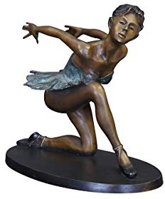 Antike Fundgrube Bronze Figur Bronzeskulptur tanzende Ballerina 30,5x20x35 cm (8442)
