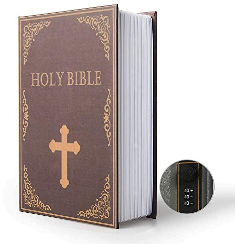 Ablagebuch safe Aufbewahrungsbox Wörterbuch geheime Dose mit Sicherheit Zahlenschloss/Schlüssel Umleitungsbuch versteckter Safe (Passwortsperre, Bible)