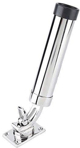 Tbest Angelrutenhalter für Fischerboote, Edelstahl Angeln Rutenhalter 360-Grad-Drehung Marine Angelruten Halter Pole Rast Rack Bracket für Boote Kajak Angelzubehör