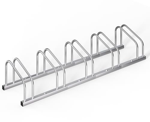 MONZANA® Rastrelliera per Biciclette 5 Posti per Pneumatici 35-60 mm Porta Bici Posteggio per Bicicletta