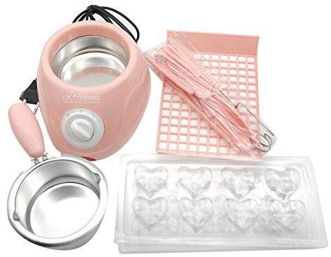 Groust Chocolate Fondue Set, Chocolate Melter, Lots of Accessories, Electric Praline Melting Pot Melter Machine, Nice Practical Kitchen Tool with Mini DIY Mould Set, Chocolate Melting Jar