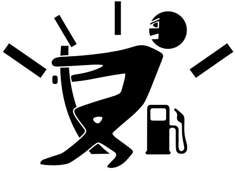 pegatina x2 deposito sticker gasolina graciosa coche moto camion