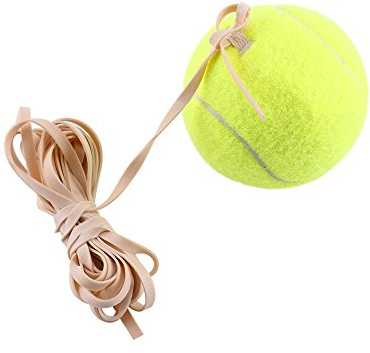 Tennisball mit Schnur Ersatz-Tennisball und Halteband Tennis Trainingsball Tennistrainer Einzeltraining Tennisball mit elastischer Gummischnur für Kinder Jugend Anfänger Praxis