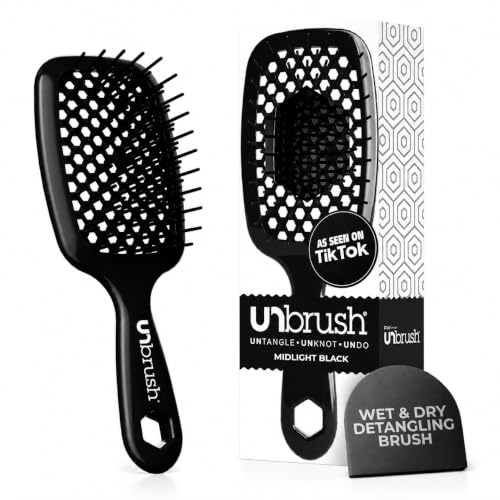 FHI Heat Unbrush Bürste zum Entwirren, nass und trocken, belüftet, Schwarz