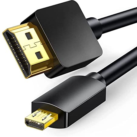 MVBOONE Micro USB to Hdmi 1080P 4K Cable 1.5M/ 5ft Converter, Compatible with Videos Pictures from Mobile Phone or Tablet to a High-Definition Monitor or TV