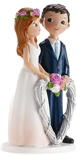 Dekora - Decoracion Boda | Figuras Novios para Tarta de Boda - Corazón