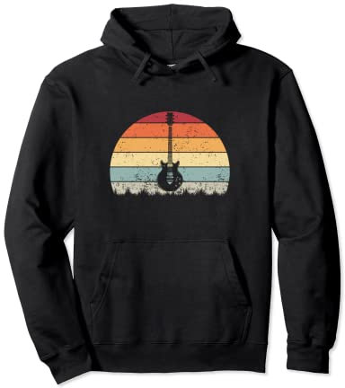 Electric Guitar Retro Acoustic Guitarist Vintage Gitarre Pullover Hoodie