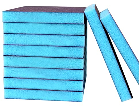 YTGZS Blu Spugne Abrasive per Lucidare Legno Plastica e Metallo Spugne Lavabili Cucina Pavimento Pareti 10 Pezzi,Model 280