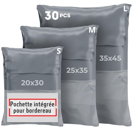 30er Pack Versandtaschen für Warensendung - Robuste, selbstklebende, undurchsichtige Versandbeutel für Kleidung, Schuhe, Bücher - 30er Pack, Ideal für Vinted