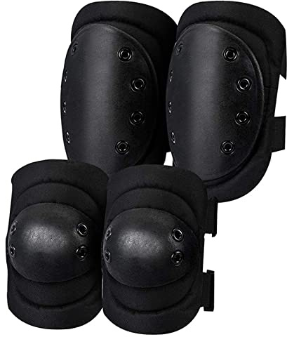 Ensemble De Protections De Genoux Et De Coudes Pour Adultes – Genouillères Et Coudières Pour Sports De Plein Air – Protections Noires Pour une Sécurité Améliorée – Idéal Pour le Skateboard, le Roller