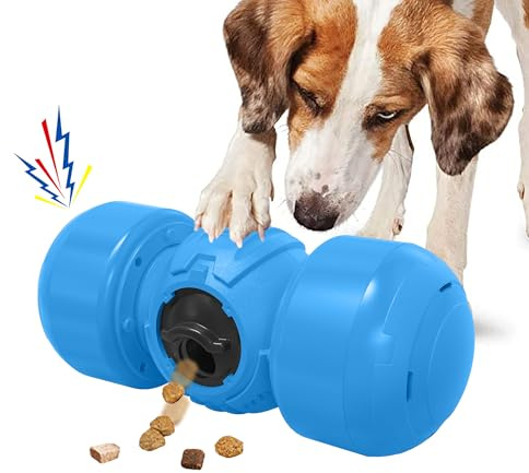 LACCEN Jouet Chien Occupation, Jeux Intelligence Chien, Distributeur de Croquettes pour Chien avec des Sons de Rires Amusants, Réduit l'ennui, Jouet Puzzle pour Chien de Taille Moyenne Grande (Bleu)
