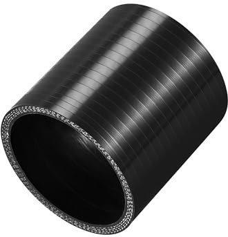 A ABSOPRO Raccordo Universale in Silicone Dritto per Auto 60mm 2.36 ID Sostituzione Tubo Turbo Silicone Nero 76mm