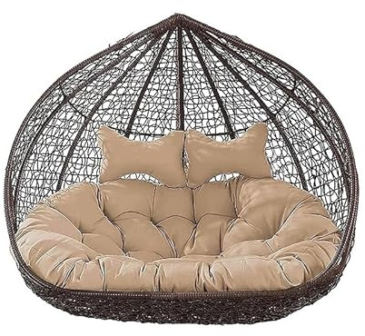 AZVFLY Hängesessel Kissen, Twin Sitzkissen Hängesessel 2 Personen, Ultra Dick Anti-Verformung Auflagen Polster für Schwingsessel, Outdoor Indoor HäNgesessel Polsterauflage