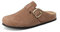 QUEEN HELENA Sabot Scamosciati Sandali Chiusi Donna X30-210 (Marrone, Sistema Taglie Calzature EU, Adulto, Donna, Numero, Media, 36)