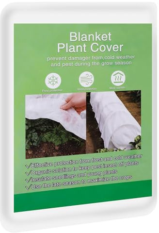 Huiguli Garden Fleece 2m x 10m, Garden Fleece Frost Protection 30gsm, Reusable Horticultural Fleece for Plants, Winter Fleece Frost Covers for Vegetables, Flowers, Greenhouse, Crops