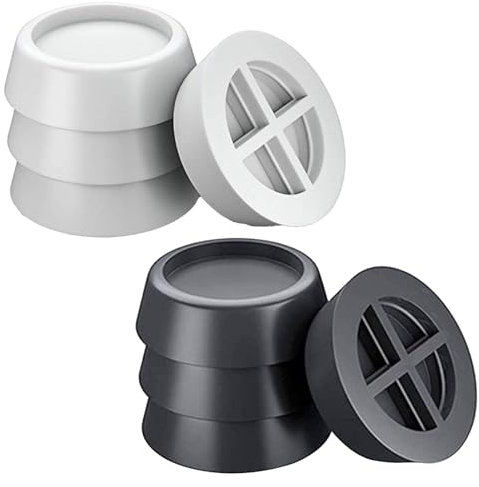 Neikafan Patins Anti Vibration Lave Linge 8 Pièces Tapis en Caoutchouc Patin Anti Bruit Machine à Laver Anti Vibration Pied Amortisseur pour Machines à Laver, Sèche-Linge, Meubles