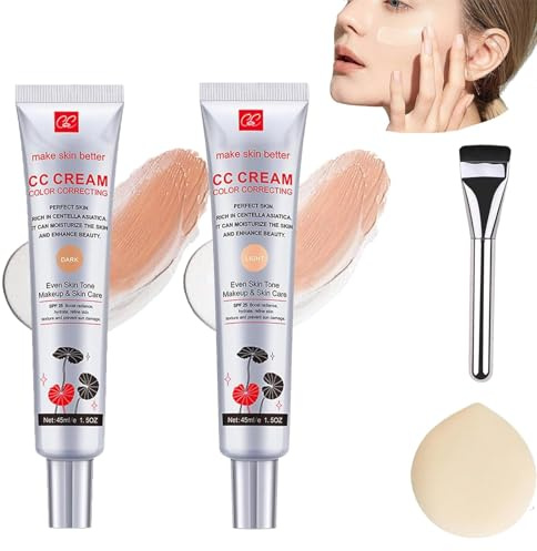 Caiucoco Cc Cream, Korean Color Changing Cc Cream, Tsunamyst Cc Cream, Cc Cream Color Correcting, Korean Cc Cream, Korean Cc Color Changing Cream, Cc Cream Korean (Light+Dark)