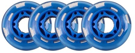 ANWEALTH Inline Skate Rollen Indoor/Outdoor Rollschuh Räder 64mm LED Licht blinkende Rollschuhräder Roller Hockey Räder 4er Pack