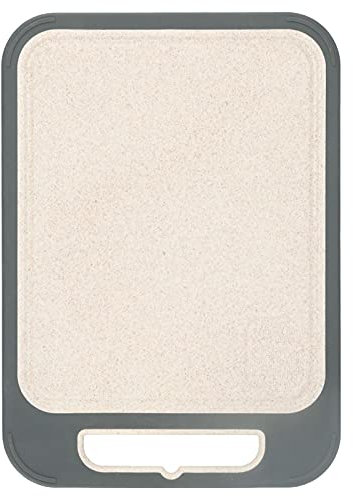 Hominas Chopping Board Double Sided, 35 X 25 cm Cutting Meat Carving Vegetable Board with Handle Multifunctional for Kitchens