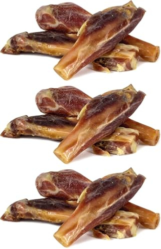 ARQUIVET Huesitos de jamón Serrano 3 Unidades - Snack de Cerdo 100% Natural para Perros - Hueso masticable - Chuches, golosinas, premios, recompensas - Mordedor Natural para Perros (Paquete de 3)