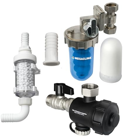 MEGACLIMA Kit Salvacaldaia Power Pack con Defangatore Filtro Magnetico, Dosatore Polifosfati e Neutralizzatore Condensa | Protezione Completa per Caldaie e Impianti