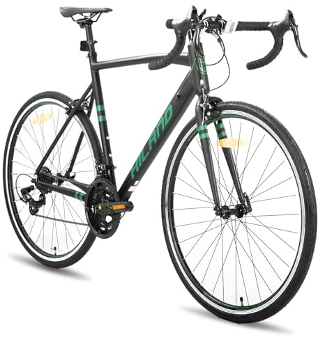 Hiland 28 tums vägcykel 14 växlar, aluminium ram 700c vägcykel, 490 mm ram City pendlare cykel för män kvinnor svart