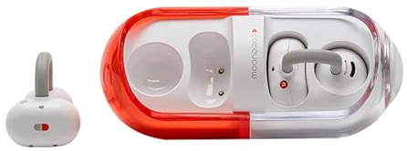 Moondrop Pill Écouteurs Intra-Auriculaires Bluetooth 6.0 OWS à Suspendre IPX4 avec Clip d'oreille Ouvert sans Fil AI ENC MD-0WS-003 (Rouge)