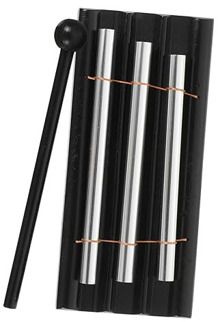 IMIKEYA Holz Phonem Wind Glockenspiel Musical Percussion Zylindrische Glocke Schlaginstrumente Glockenschlaginstrument Mit Schlägel Bell -chime Schlagwerk Schwarz Metall