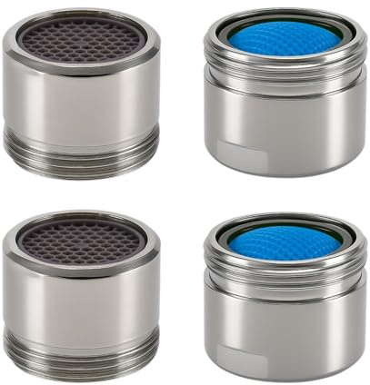 XNTONG 4 Stück Strahlregler, M18 Außengewinde Wasserhahn Sieb, Aufsatz Mit Verchromtem Messing Und ABS-Filter, Für Wasserhähne Mit Mischdüse (Außengewinde 18 mm)