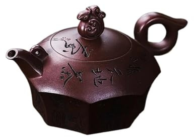 Juego De Té Teteras Juego De Té Kung Fu, Mina Original, Tetera Arcilla 300 Ml, Arena Sangre Púrpura Medio Hecha A Mano, Los Ocho Inmortales Juegos De Té Para Adultos