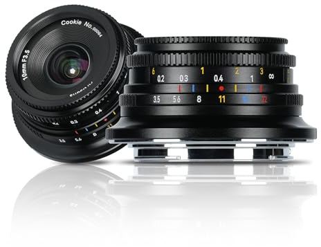 7artisans Objectif pancake grand angle MF10 mm F3.5 avec mise au point fixe pour appareils photo APS-C sans miroir compatible avec Sony A6000/A5000/A3000/Nex-Series, A6700, NEX-5T, NEX-3N