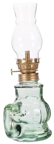 EPIGEIST Lampada Ad Olio in Vetro Lanterna Ad Olio Da Tavolo Vintage Lampada Cherosene Interna Ornamento Da Tavolo Elegante