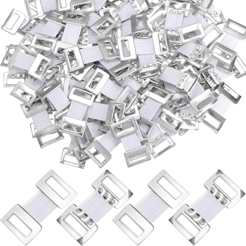 100 Stück Verbandschnalle Elastische, Elastic Bandage Clips, Verbandklammern, Stretchbandageclip, Mullbinden klammern Clips, Elastische Weiße Verbandklammern für Verschiedene Arten Bandagen