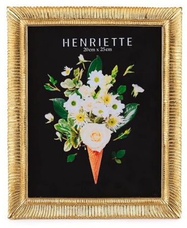 Henriette Portafoto Plissè in resina oro Ostuni 25x30(20×25 cm)